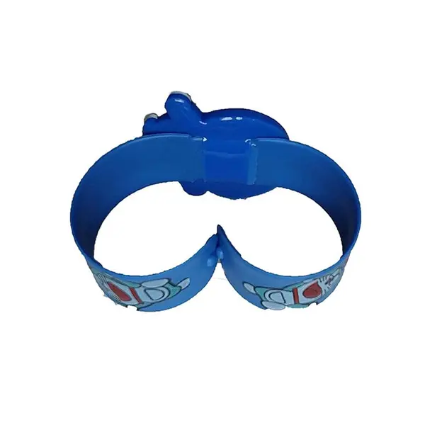 Multicolor Dial Strap Slap Band Watch Blue For Kids – View 3