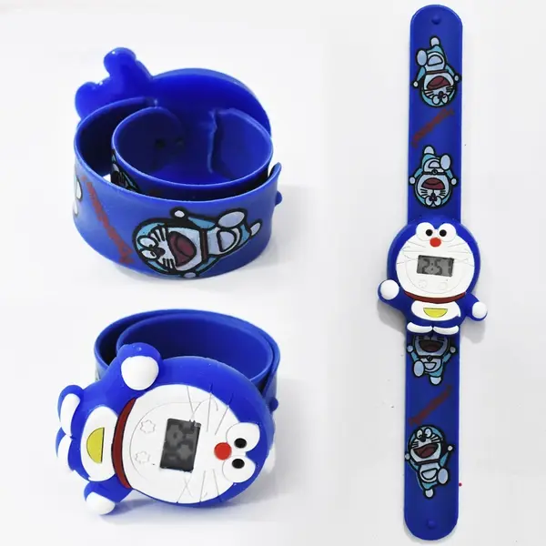 Multicolor Dial Strap Slap Band Watch Blue For Kids – View 4