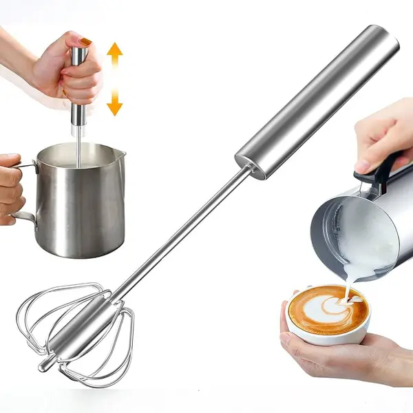 Stainless Steel Push Whisk for Home Hand Blender – View 3
