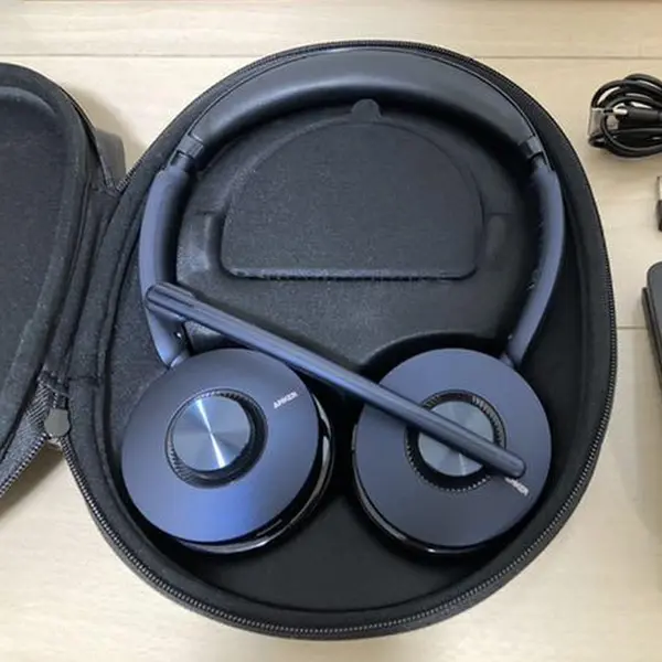 Anker PowerConf H700 Bluetooth Headphone with Charging Stand – Color: Blue – View 2