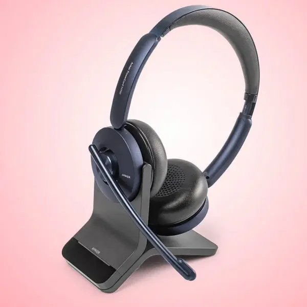 Anker PowerConf H700 Bluetooth Headphone with Charging Stand – Color: Blue – View 3