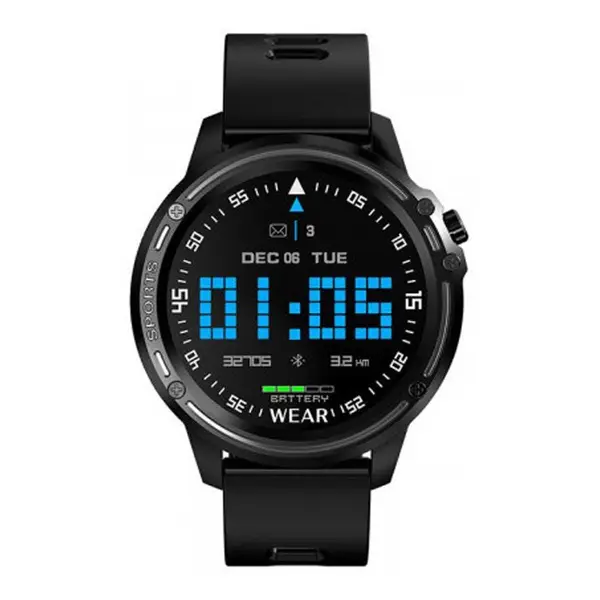 Microwear L8 Full Touch Screen Waterproof IP68 Smartwatch – Color: Black – View 2