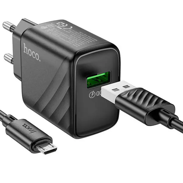 Hoco CS21A 18W Single Port Micro-USB Fast Charging Adapter – View 4