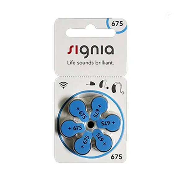 Signia 675 Size 1.45 Volt Long-Lasting Power Hearing Aid Battery – View 1
