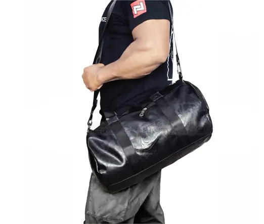 Men and Women 18 Litter Duffel 16/8 inch Fitness Gym Bag – Color: Black – View 2