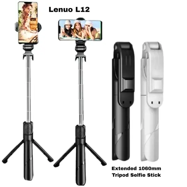 Lenuo L12 Extended 1060mm Tripod With Remote Shutter Bluetooth Selfie Stick – View 4