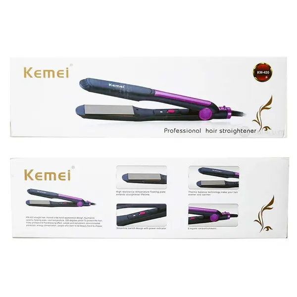 Kemei KM-420 Temperature Adjustment Hair Straightener  – View 3