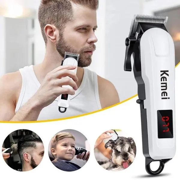 Kemei KM-809A Digital Electric Rechargeable Professional Hair Clipper Trimmer – View 5