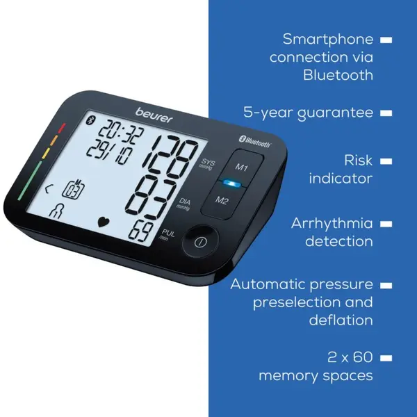 Beurer BM-54 Automatic Blood Pressure Monitor with Bluetooth Connectivity – View 3