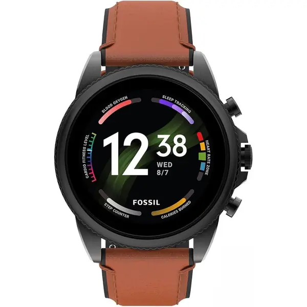 Fossil FTW4062V Gen 6 Brown Leather Men’s Smart Watch – View 1