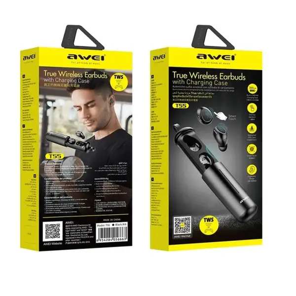 Awei T55 True Wireless Bluetooth Earbuds – View 3