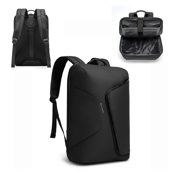 BANGE BG-2913 Mens Double-Shoulder Travel Outdoor Backpack – Color: Black – View 2