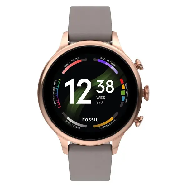 Fossil FTW6079V Gen 6 Gray Leather Women's Smart Watch – View 1
