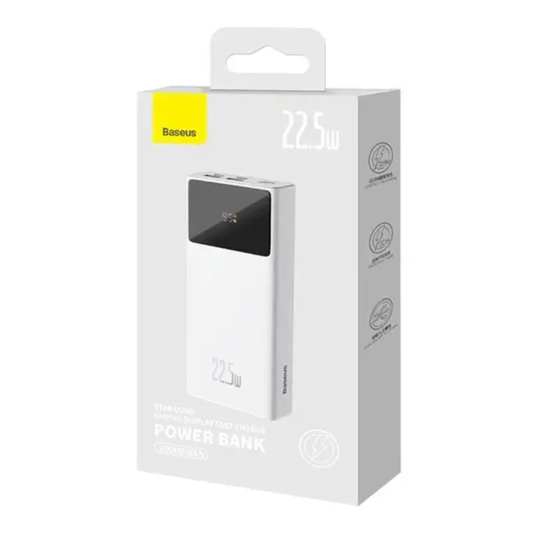 Baseus Star Lord 20,000mAh 22.5W Digital Display Fast Charge Power Bank – Color: White – View 3