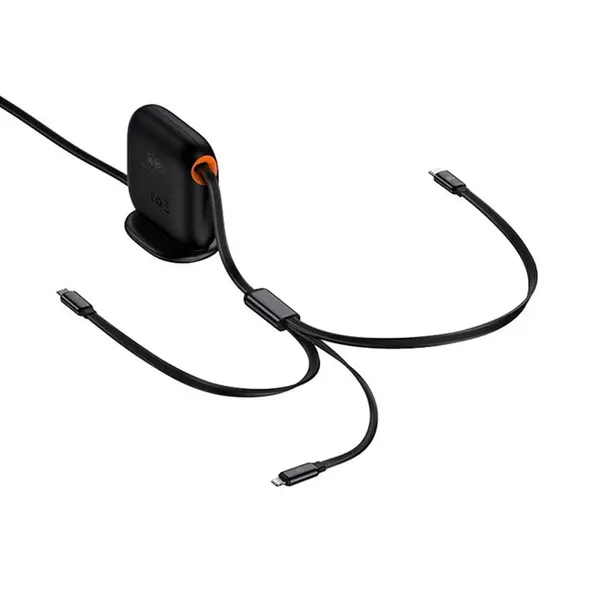Baseus 100W 3-in-1 Retractable Fast Charging 1.7m Type-C Cable  – View 3