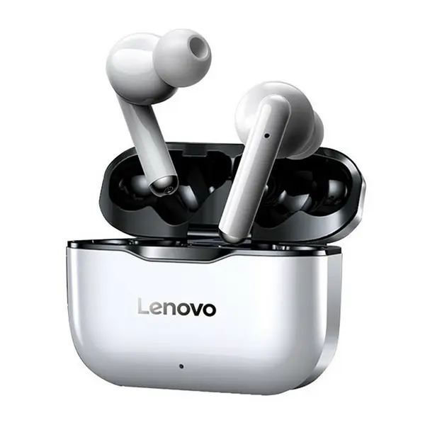 Lenovo LivePods LP1 TWS Wireless Bluetooth 5.0 Earbuds – Color: White – View 1