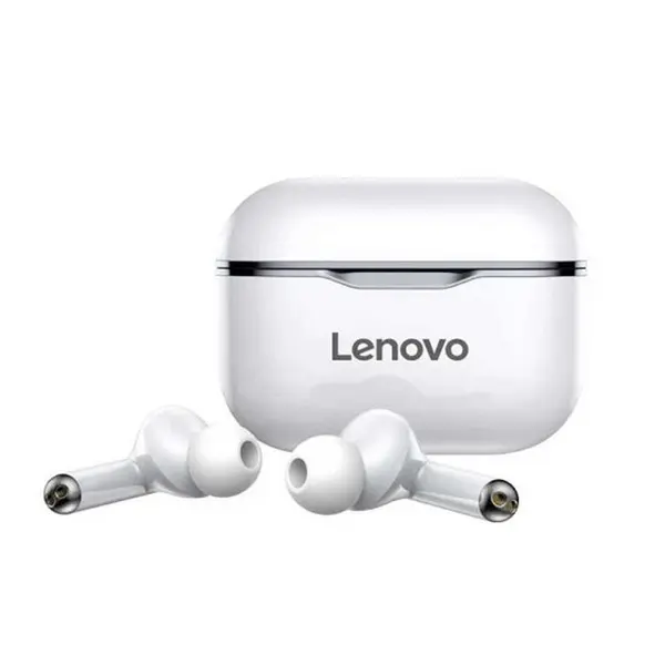 Lenovo LivePods LP1 TWS Wireless Bluetooth 5.0 Earbuds – Color: White – View 2