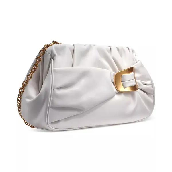 Faux Leather Lavie Women Sleek Wink Frame Clutche – Color: White – View 2