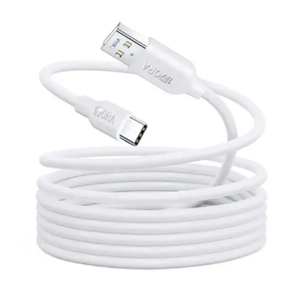1HORA V8 Series CAB246B High-Quality 2m USB to Type-C Cable – Color: White – View 1