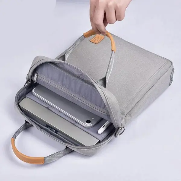 WIWU 12.9 Inch Pioneer Tablet Laptop Bag with Shoulder Strap – Color: Gray – View 2