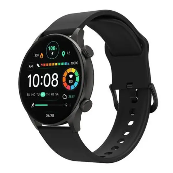 Haylou LS16 SOLAR Plus Amoled Calling Smart Watch – Color: Black – View 1