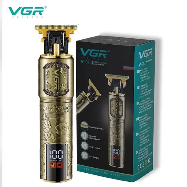 VGR V-073 Professional Hair Trimmer with LED Display for Men – View 5