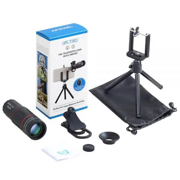 Apexel 60X Telephoto Super Mobile Phone Lens Fit for 98% of mobile phone – View 2