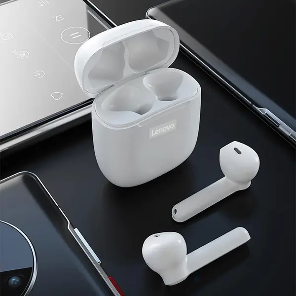 Lenovo XT89 Tws True Wireless Bluetooth Earbuds – Color: White – View 3