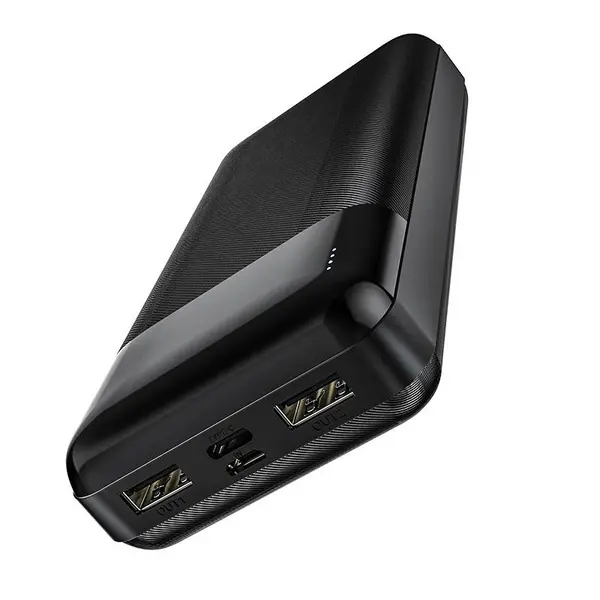 HOCO J72 10000mAh Dual USB LED Battery Indicator Intelligent Power Bank – Color: Black – View 4