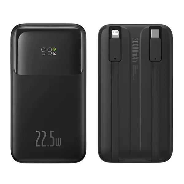 Baseus Comet Series 20,000mAh 22.5W Digital Display Power Bank – Color: Black – View 2