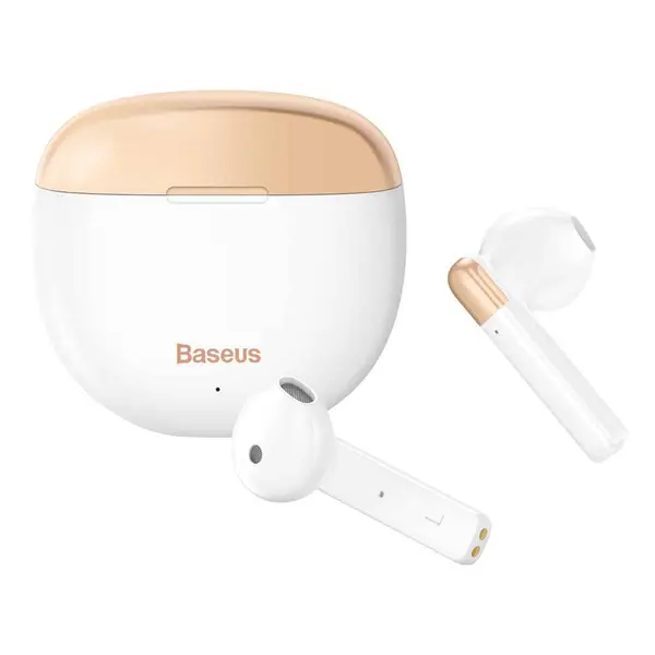 Baseus AirNora Encok W2 TWS Bluetooth Earbuds – Color: White – View 2