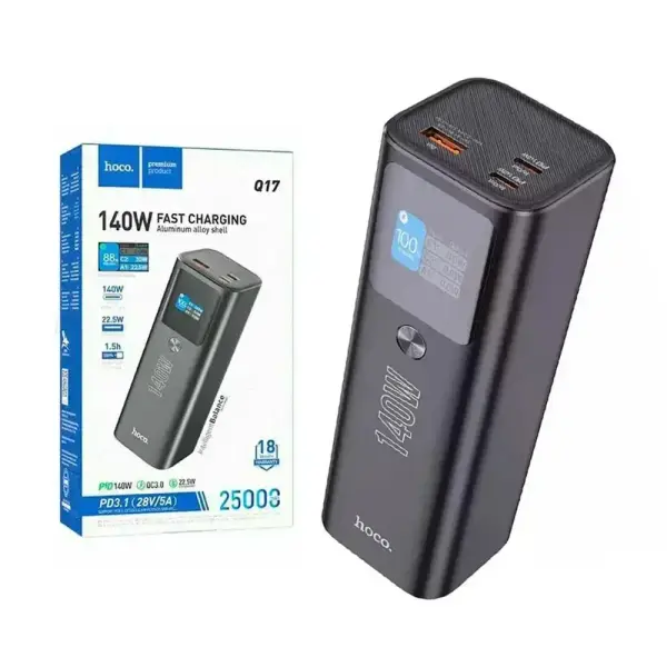 HOCO Q17 Lightning Fast Charging 140W 25000mAh Electric Power Bank  – View 5