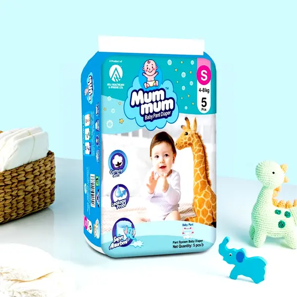 Mum Mum Breathable Material Pant System Baby Diaper – Quantity: 0-5 pcs – View 2