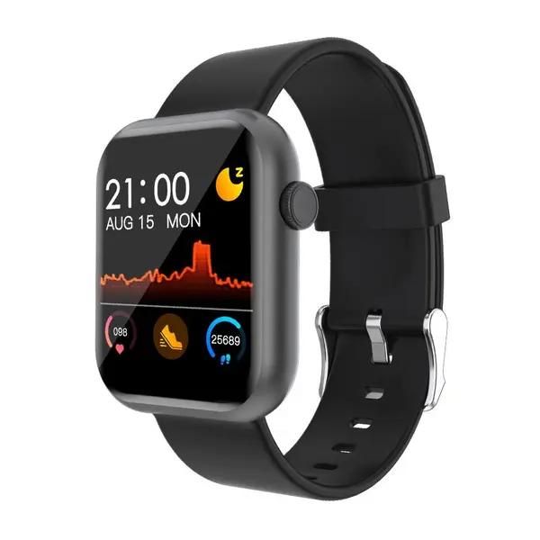 COLMI P9 IP67 Waterproof Smartwatch – Color: Black – View 1