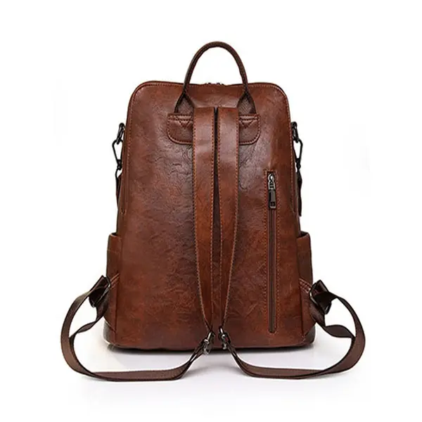 New Design Multi-Pocket PU Leather Women’s Backpack – View 2