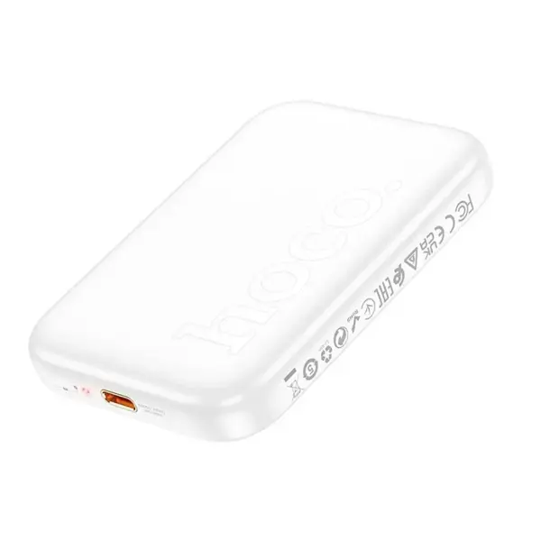 HOCO J117A Magnetic Wireless 10000mAh Fast Charging Power Bank – Color: White – View 2