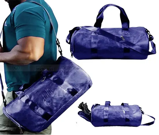Men and Women 18 Litter Duffel 16/8 inch Fitness Gym Bag – Color: Purple – View 3