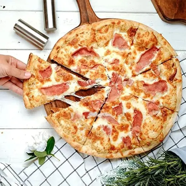 8 Inches Diameter Serving Bat to Wood Pizza Platter – View 2
