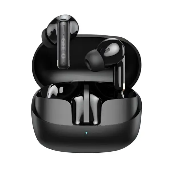 GEEOO T6 Heavy Bass Touch Control True Wireless Earbuds – Color: Black – View 1