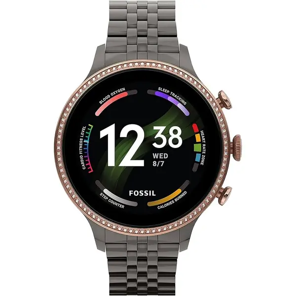 Fossil FTW6078V Gen 6 Gunmetal Women’s Smart Watch – View 1