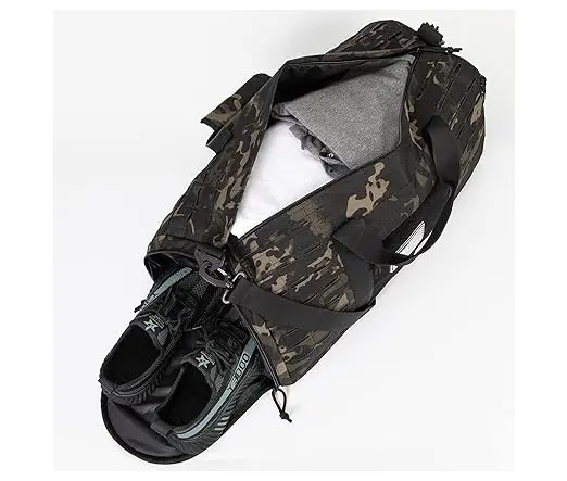 QT&QY 40L Military Tactical Duffle Men Sport Gym Bag – Color: Bronze – View 2