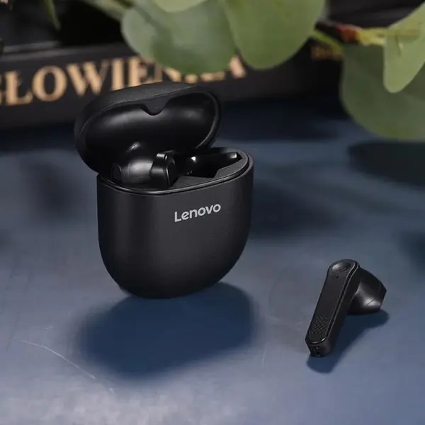 Lenovo PD1 True Wireless Semi-in-ear Sports Earbuds – Color: Black – View 2