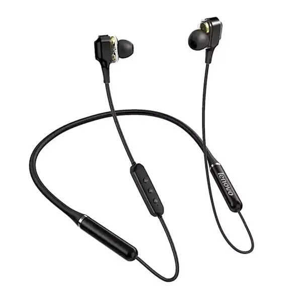 Lenovo XE66 Pro Dual Dynamic Neckband Bluetooth Headphone Black – View 1