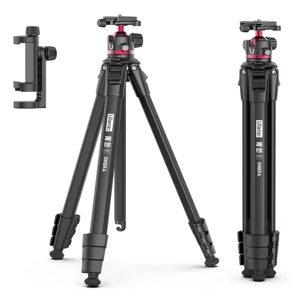 Ulanzi MT-55 Ombra Travel 360 Degree Rotatable Ball Head 8kg Load Capacity Tripod – Color: Black – View 1