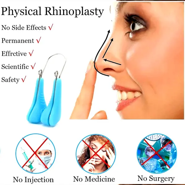Magic Silicone Lifting Clip Nose Bridge Shaping Corrector Nose – Color: Blue – View 4
