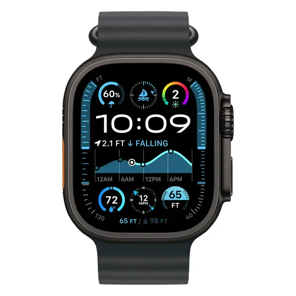 Apple Watch Ultra 2 with Ocean Band GPS + Cellular (2024) – Color: Black – View 3