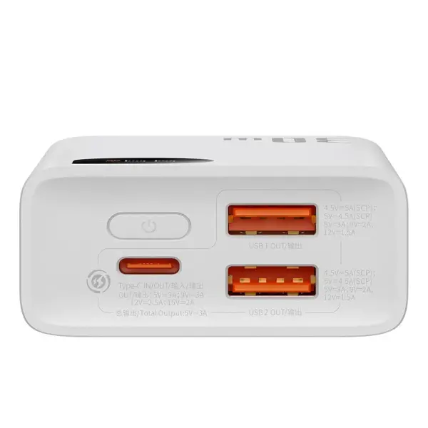Baseus Adaman2 Series Mini 10000mAh 30W Portable Charger Power Bank – Color: White – View 3