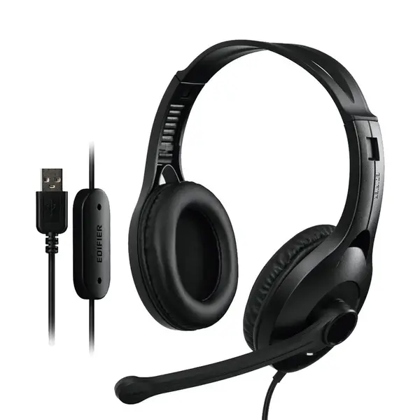 Edifier K800 High Performance USB Headset With Microphone – Color: Black – View 1