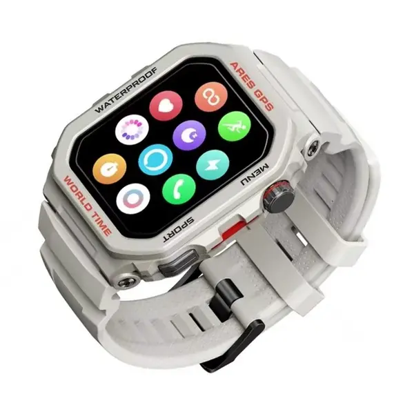 Zeblaze Ares GPS HD Color Display Smartwatch  – Color: White – View 3