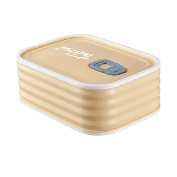 304 Stainless Steel Single-Layer Lunch Box – Color: Yellow – View 1